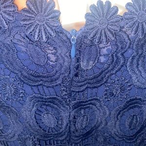 Eloquii Navy blue lace pleated dress
